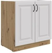 Unterschrank 80 Cm Stilo Weiss + Eiche Artisan K&uuml;chenzeile K&uuml;chenblock K&uuml;che
