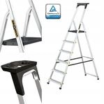 Hostr&ouml;m &ndash; Stehleiter Dura 6 Sprossen Aus Aluminium, Leicht Und...