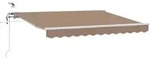 Ausziehbare Markise Taupe 350 X 250 Cm Polyester Vidaxl
