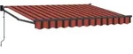 Ausziehbare Markise Orange, Schwarz Und Gelb 3,5 X 2 M Vidaxl