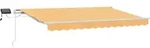 Ausziehbare Markise Sand 400 X 350 Cm Stoff Und Aluminium Vidaxl