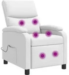 Massage Relaxsessel Wei&szlig; Kunstleder Vidaxl