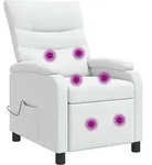 Massage Relaxsessel Wei&szlig; Kunstleder Vidaxl