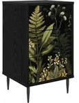 Nachttisch Rhenen Schwarz Eichen-optik 36 X 33 X 61 Cm Vidaxl