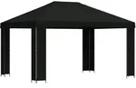 Vidaxl Gazebo 4 X 3 M Black Polyester And Steel 190 Gsm