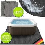 Tillvex&reg; Whirlpool Unterlage Eckig 200 Cm Grau Bodenmatte Poolunterlage Matte