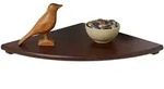 Relaxdays Eckregal, Hbt: 3 X 25 X 25 Cm, Walnussholz, Wohnzimmer, Deko, Traglast: 5