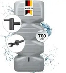 Garantia Cubus Regentonne Komplett-set 700 Liter Betongrau Inkl.