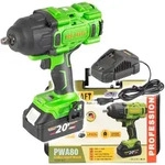 Procraft Pwa80-1b-c Akku Schlagschrauber 20 V 1600 Nm 1/2" Brushless + 1x Akku...