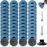 F&auml;cherscheiben 50mm Zirkonkorund Blau 75 St&uuml;ck K&ouml;rnung 40-120 F&uuml;r...