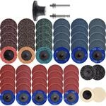 Schleifscheiben Set 60tlg. Mit Halter F&uuml;r Oberfl&auml;chenbearbeitung Und...