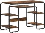 Schreibtisch Mit Stauraum R&auml;uchereiche 113,5 X 52 X 75,5 Cm Vidaxl
