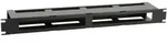 Lanview 19" 1he Kabelmanagement-panel Typ R Mit Abdeckung Schwarz, Rao420bl