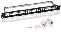 Goobay - 19-zoll (48,3 Cm) Keystone Patch Panel Leergeh&auml;use Set (1 He), Inkl....
