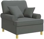 Xl-sessel Mit Kissen Dunkelgrau Stoff Vidaxl