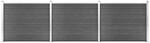 Zaunelement Set Wpc 526x146 Cm Schwarz - Vidaxl