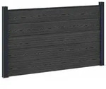 Vidaxl Fence Set 180 X 105 Cm Wpc And Aluminium Black