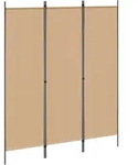 3-teiliger Raumteiler Beige 150 X 180 Cm Stoff Vidaxl