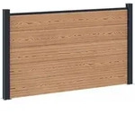 Zaunset 180 X 105 Cm Wpc Und Aluminium Braun Vidaxl