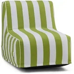 Luftsessel / Sitzsack Sitzolo Air Inkl. Fu&szlig;pumpe Gr&uuml;n / Wei&szlig; Hjh Living