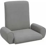 Vidaxl Adjustable Floor Chair Dark Grey Grainy Velvet