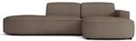 Selsey Sallmo - Ecksofa L-form, 3-sitzer, Rechts, Chenille Hellbraun, 276 Cm