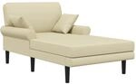 Chaiselongue Creme Kunstleder Vidaxl