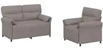 Sofa Set 2 Stk. Taupe Stoff Vidaxl