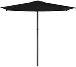 Vidaxl Garden Parasol 270 X 270 Cm Polyester Rectangular Black
