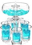 Schnapsspender Mit 6 Gl&auml;sern 4cl, Getr&auml;nkeverteiler F&uuml;r Partys