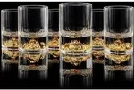 Schnapsgl&auml;ser Set 6 St&uuml;ck 45ml Kristall Mit 24k Goldberg Design