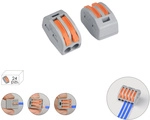 Wolfpack - Regleta Conexion Electrica Rapida, 2 Polos, &Oslash; 4 Mm. 32 A, Paquete 24