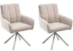 Esszimmerstuhl 2er Set Sardoal Stoff Beige