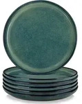 Speiseteller Set 6er Pack &Oslash; 26 Cm Gr&uuml;n Steingut Sp&uuml;lmaschinenfest