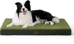 Orthop&auml;disches Hundebett L 91x69cm, Waschbar, Dunkelgr&uuml;n