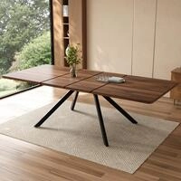 Ausziehbarer Esstisch 160/200/240 X 90 Cm, Mdf, Nussbaum, Okwish