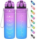 Sport Trinkflasche Mit Zeitmarkierung, Auslaufsicher, Bpa-frei, 500ml - 2l