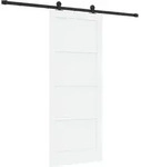 Schiebet&uuml;r Orkdal 83 X 202 Cm Massives Kiefernholz Wei&szlig; Vidaxl