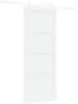 Schiebet&uuml;r Wei&szlig; 83 X 202 Cm Massives Kiefernholz Vidaxl