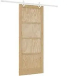 Schiebet&uuml;r Nat&uuml;rlich Und Wei&szlig; 86 X 211 Cm Massives Kiefernholz Vidaxl