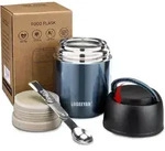Thermobeh&auml;lter F&uuml;r Essen 500ml Edelstahl, Warmhaltebeh&auml;lter Mit L&ouml;ffel, Blau