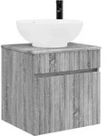 Vidaxl Wall-mounted Sink Vanity Grey Sonoma 49 X 44.5 X 66.5 Cm