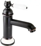 Paulgurkes - Schwarz Nostalgie Wasserhahn Einhandmischer Retro Waschtischbatterie