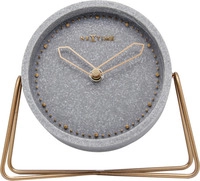 Nextime Tischuhr Cross Table 17,5 X 15,5 Cm Grau Tischuhr