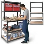 Werkbank Mit Metallregal 180 X 100 X 60 Cm Humberg Hr-855 Schwarz