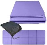 Relaxdays Yogamatte, 6 Mm Dick, 61x183 Cm, Faltbar, Mit Tasche, Rutschfest,