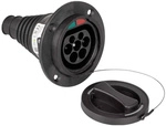 Typ-2-ladebuchse F&uuml;r Elektroautos Ak-sc-e25, 1-phasig, 32 A, Stecker