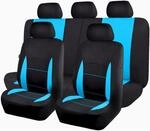 Auto Sitzbez&uuml;ge Universal Set Mintblau Schwarz Airbag-kompatibel Teilbar