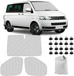 Sonnenschutz Set F&uuml;r Vw T5 T6 Frontscheibe & Seitenscheiben 3-teilig