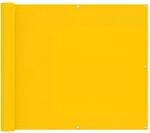 Balkonsichtschutz Rechteckig 100 X 400 Cm Oxford-stoff Gelb Vidaxl